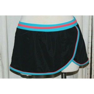 Women's Danskin Now Black Blue & Pink Swimwear Skirt Size Small 4-6